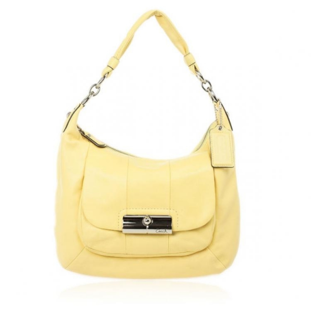 Coach Kristin Hobo Yellow Leather